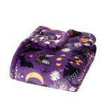 Way To Celebrate Halloween Jack-O'-Lantern Plush Oversized Couch Throw Blanket, Cream and Orange, 50 x 72 in - Image 14