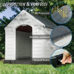 Waleaf Plastic Dog House Outdoor Indoor for Small Medium Larige Dogs,Waterproof Dog Houses with Elevated Floor and Air Vents,Durable Ventilate & Easy Clean and Assemble - Image 22